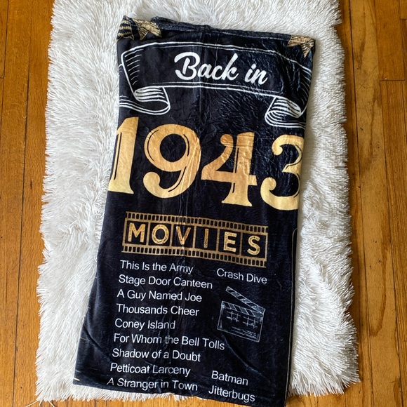 New soft cozy comfortable light throw blanket “Back in 1943”, OS - Picture 4 of 8